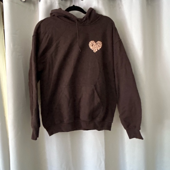 Brown save the humans Hoodie: size medium - Picture 1 of 7